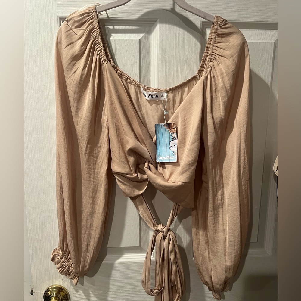 Crop and tie top
